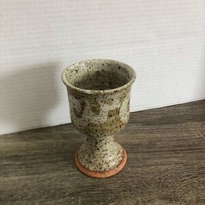Handthrown Speckled Ceramic Goblet